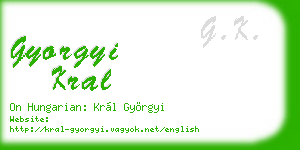 gyorgyi kral business card