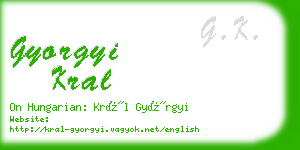 gyorgyi kral business card